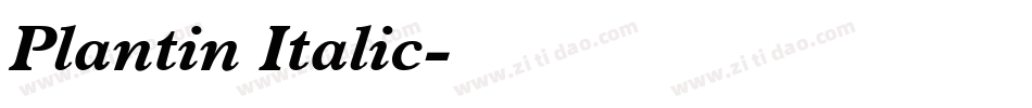 Plantin Italic字体转换